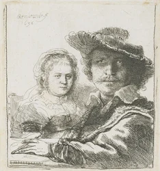 Rembrandt et sa femme Saskia